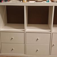 Mobile IKEA KALLAX bianco con cassetti e sportelli
