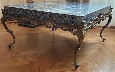 Tavolino bronzo marmo pezzo unico