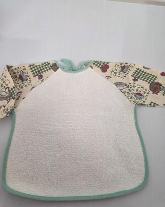 bavette neonato per la pappa in spugna e plastica 