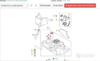 Sonda livello benzina Yamaha X City 250 5B2H575201