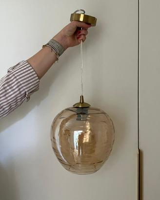 Lampadario visconte Sarno ambrato