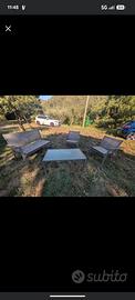 set da giardino alluminio e textilene 