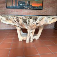 TAVOLO DA PRANZO IN RADICE DI TEAK