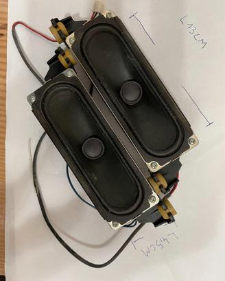 Coppia di casse acustiche 8 Ohm  10 W. TV Samsung
