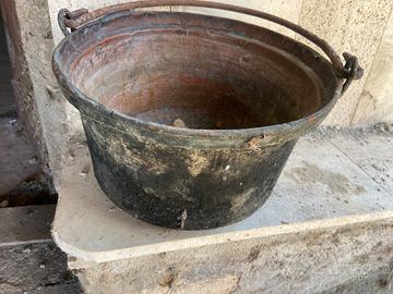 Pentolone antico in rame 36x23