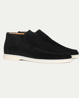 Mocassino uomo alto scamosciato n. 42 nero - NUOVI