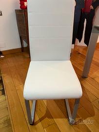 Sedie nuove ecopelle base acciaio imballate