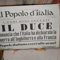 copie giornali e manifesti seconda guerra mondiale