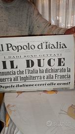 copie giornali e manifesti seconda guerra mondiale
