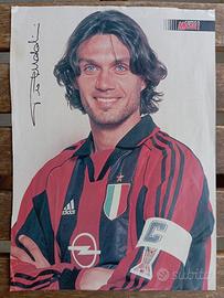 Mini Poster Vintage Forza Milan - Maldini 1999