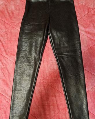 Leggings Tezenis Effetto Ecopelle Lucida Nero
