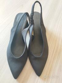 Sandali Slingback Stradivarius Nere