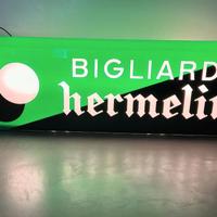 INSEGNA BIFACCIALE HERMALIN anni 80