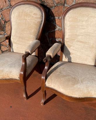 Coppia Poltrone Luigi Filippo (Modello Voltaire)