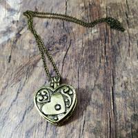 Collana Scrigno Cuore Inciso SI APRE Porta Fortuna