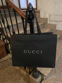 Sacchetto carta shopping bag Gucci grande