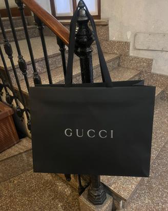 Sacchetto carta shopping bag Gucci grande