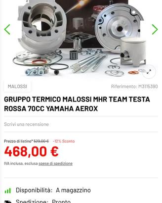 cilindro testa rossa 70 minarelli