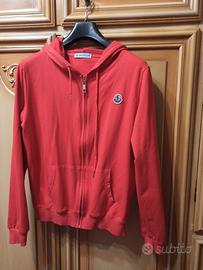 Felpa garzata cotone Moncler rg. M/L rossa