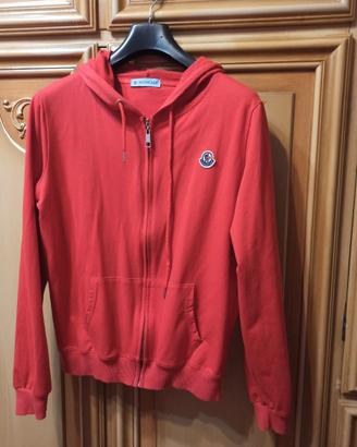 Felpa garzata cotone Moncler rg. M/L rossa