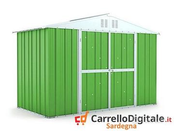 Box giardino lamiera zincata 327x155 verde chiaro