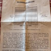 Cancello estraibile in ferro