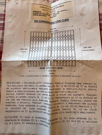 Cancello estraibile in ferro