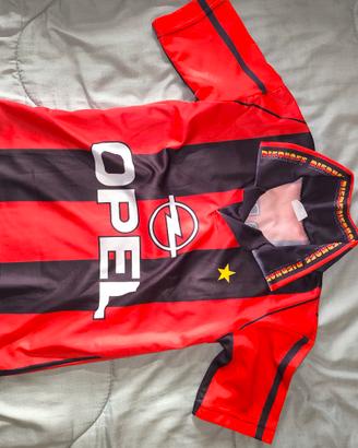 Maglia da calcio vintage Opel - Rosso e nera 