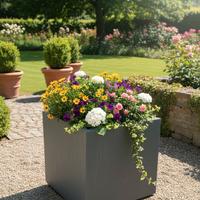 Fioriera da Giardino in Lamiera Zincata, 100x100x9