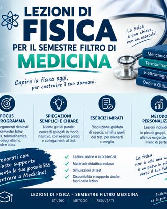Lezioni FISICA Semestre Filtro MEDICINA