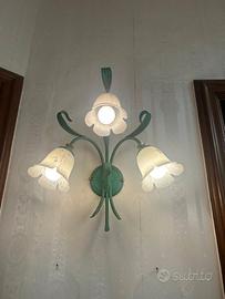 Applique vintage  da parete vintage 3 luci