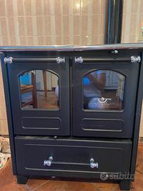 NORDICA STUFA A LEGNA CON PIANO IN GHISA