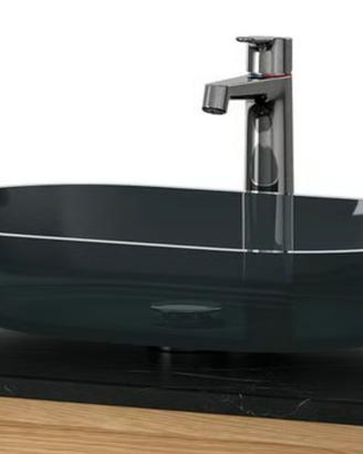 lavabo in vetro nero