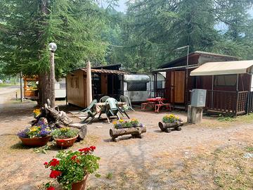 Roulotte stanziale 4+2 con veranda e dehor-Prali