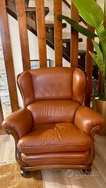 Poltrona in pelle