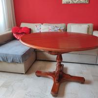 Tavolo rotondo legno massiccio, allungabile