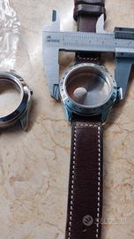2 casse orologio con cinturino cuoio 