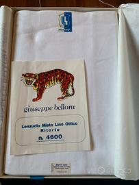 Tessuto lenzuolo misto lino Giuseppe Bellora