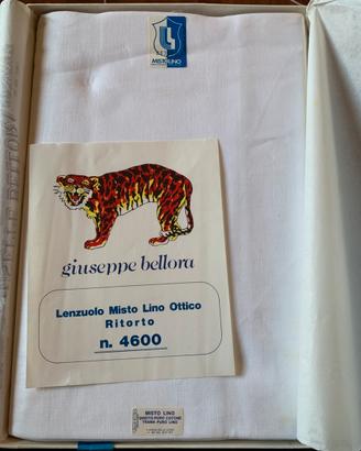 Tessuto lenzuolo misto lino Giuseppe Bellora