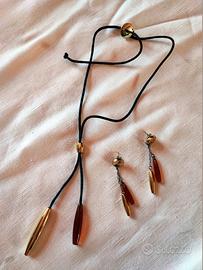 Set collana regolabile + orecchini