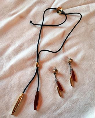 Set collana regolabile + orecchini