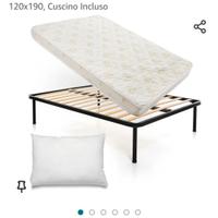 Letto completo ad una piazza e mezza. 