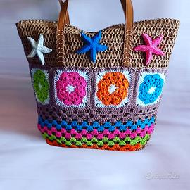 Borsa mare. Borsa uncinetto. Borsa tote