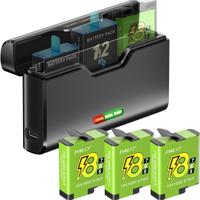 3 Batterie Go-pro Hero 8/7/6/5 e caricatore