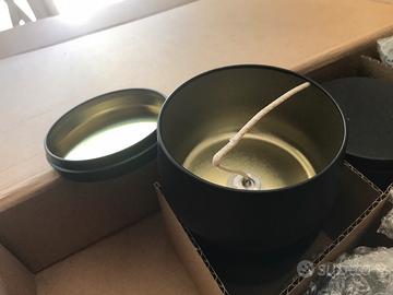 12 VASETTI PER CANDELE Color nero