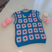 Gilet di lana realizzato a mano