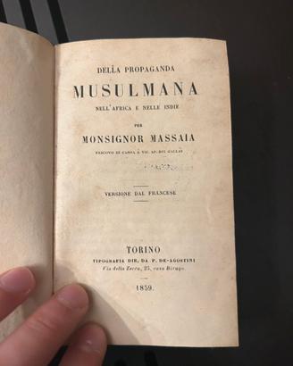 Libro antico: la propaganda musulmana 1800