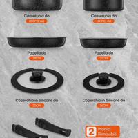 Fohere set di pentole e padelle 8 pezzi