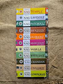 Set di 11 Incensi Golden Nag (Temple, Lavander, ..