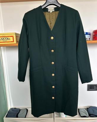 Vestito a tubino donna colore verde bosco in lana